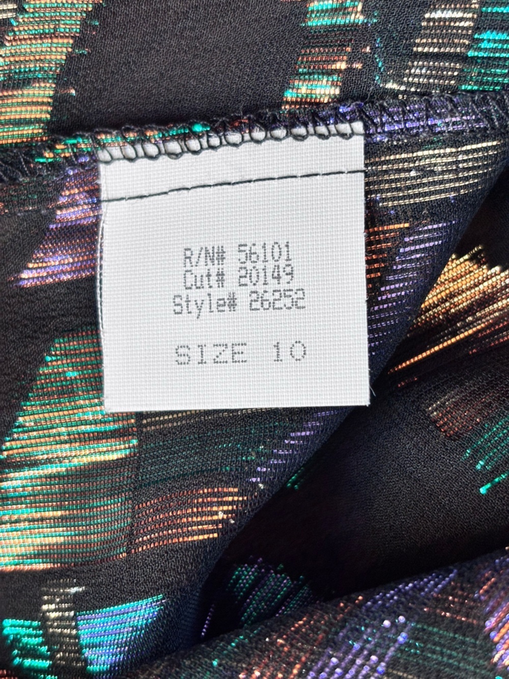 80s VTG A.C. Sport Multicolor Retro Short/Cropped Metallic Sheer Jacket Blouse - Picture 6 of 10